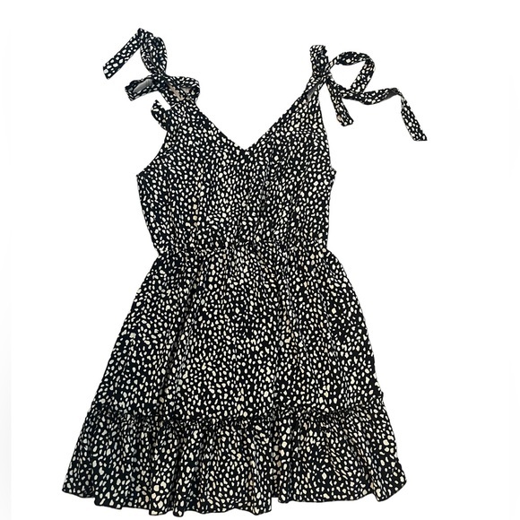 SHEIN Dalmatian Print dress tie sleeves size M - Picture 1 of 4